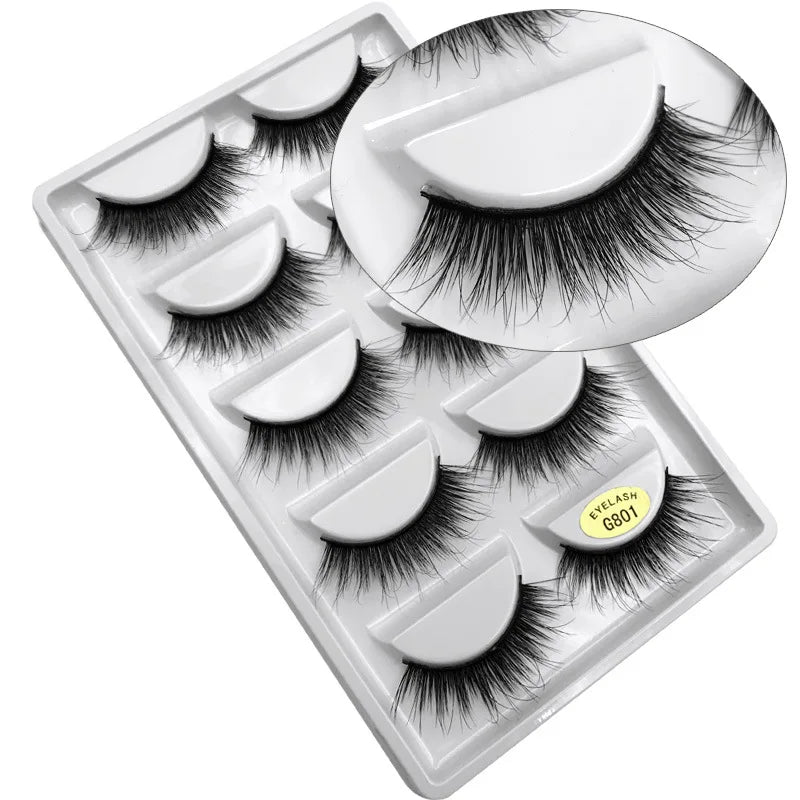 5 Pairs 3D Mink False Eyelashes h13, Soft Eyelash Extension Natural Eyelashes makeup Lashes Wholesale G800, G806 Viralgem Store