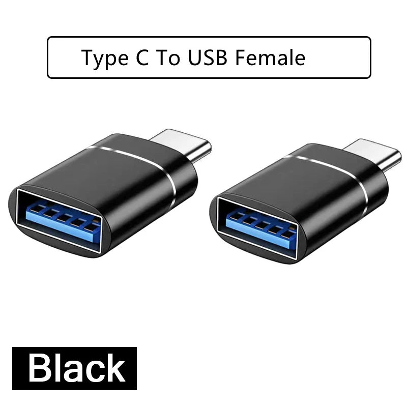 1/2PC Type C To USB 3.0 OTG Adapter USB C Male To USB Female Converter For Laptop Macbook Samsung Xiaomi USB C OTG Connector