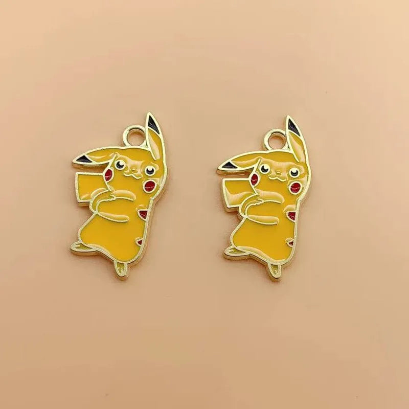 10pcs Cartoon Anime Character Enamel Charms Earring Pendant for Making DIY Keychain Necklace Drip Oil Metal Jewelry Accessories