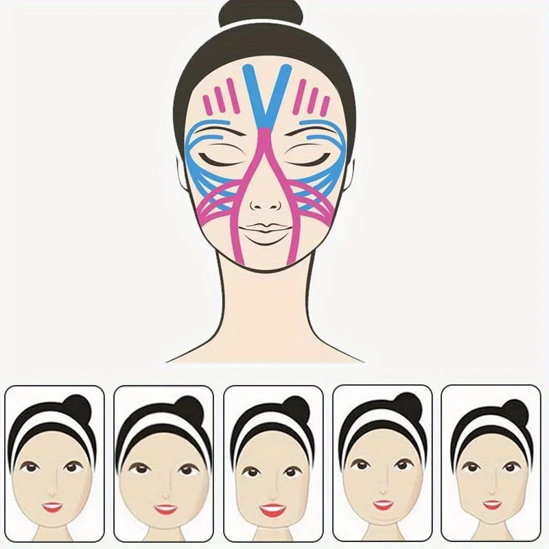 V Line Lifting Tape:High Elasticity,Breathable, Suitable for Eye,  Nasolabial Folds-Facial Correction Stickers -0.98*196.85 inch