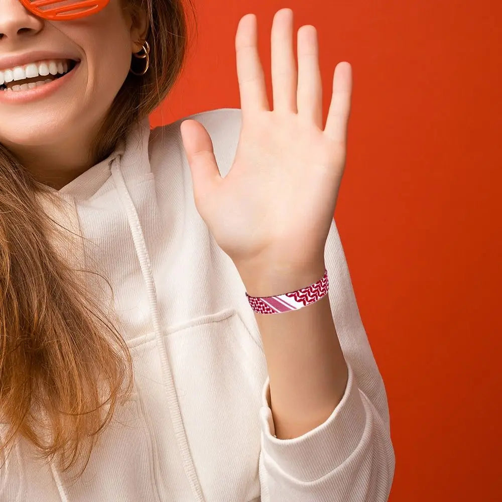 1PC Arabic Scarf Style Bracelet Multicolor Weave Bracelets Geometric Wave Point Traditional Patterns Webbing Hand Rope Viralgem Store