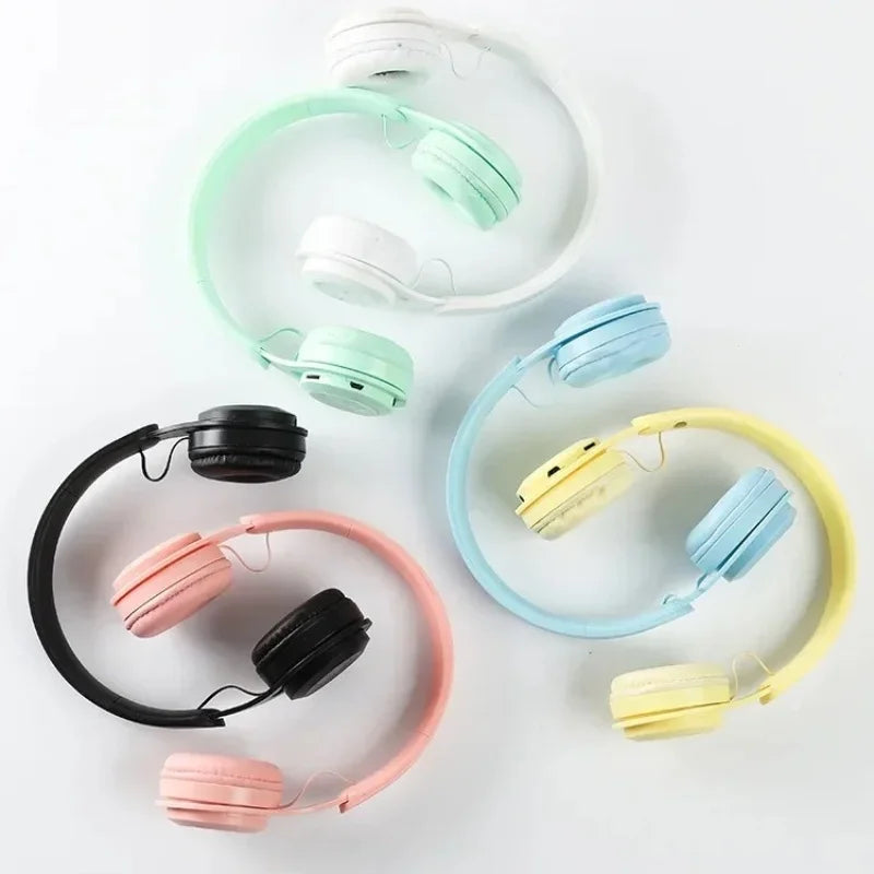 Y08 Macaron Wireless Bluetooth Headphones With Microphone Wired Earphones Gaming Headset Gamer Mp3 Players Choice Kids Gifts Viralgem Store