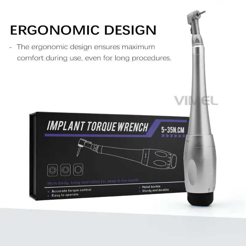 Universal Dental Implant Torque Wrench with 12 Driver Head Kit Hand Driver Screw Handpiece Dental Implant Tool Viralgem Store