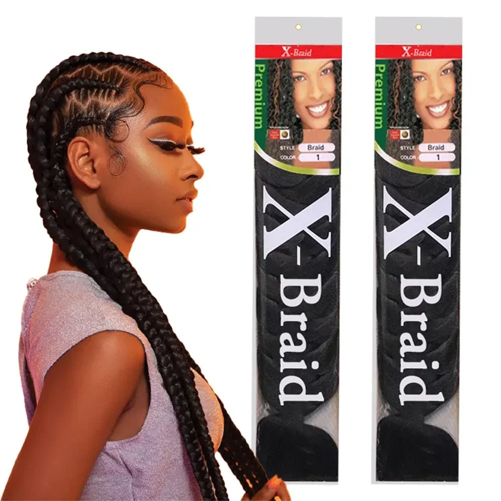 Xpression 82 Inch Jumbo Braiding Hair Synthetic Braid Crochet Hair Extensions 165g Pre Stretched Braid Wholesale For Black Women Viralgem Store