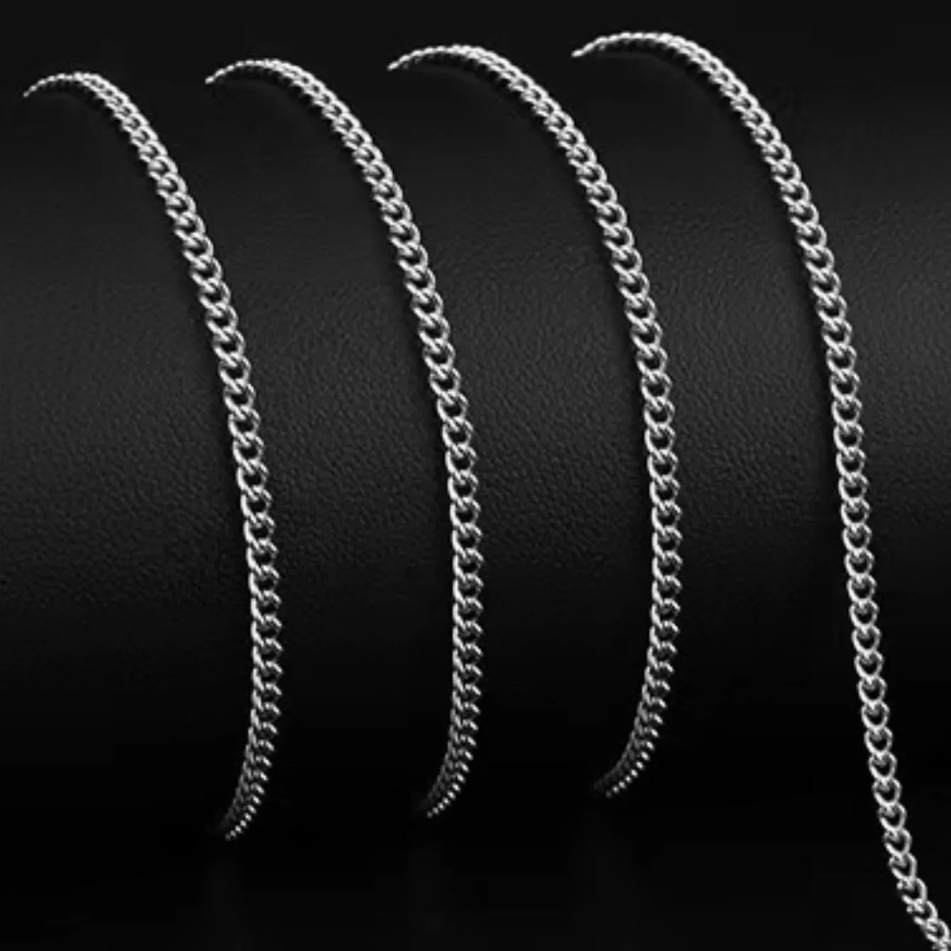 3mm Men's Cuban Chain Necklace Simple Stainless Steel Necklace Fashion Titanium Steel Jewelry Trend Accessories Gift Viralgem Store