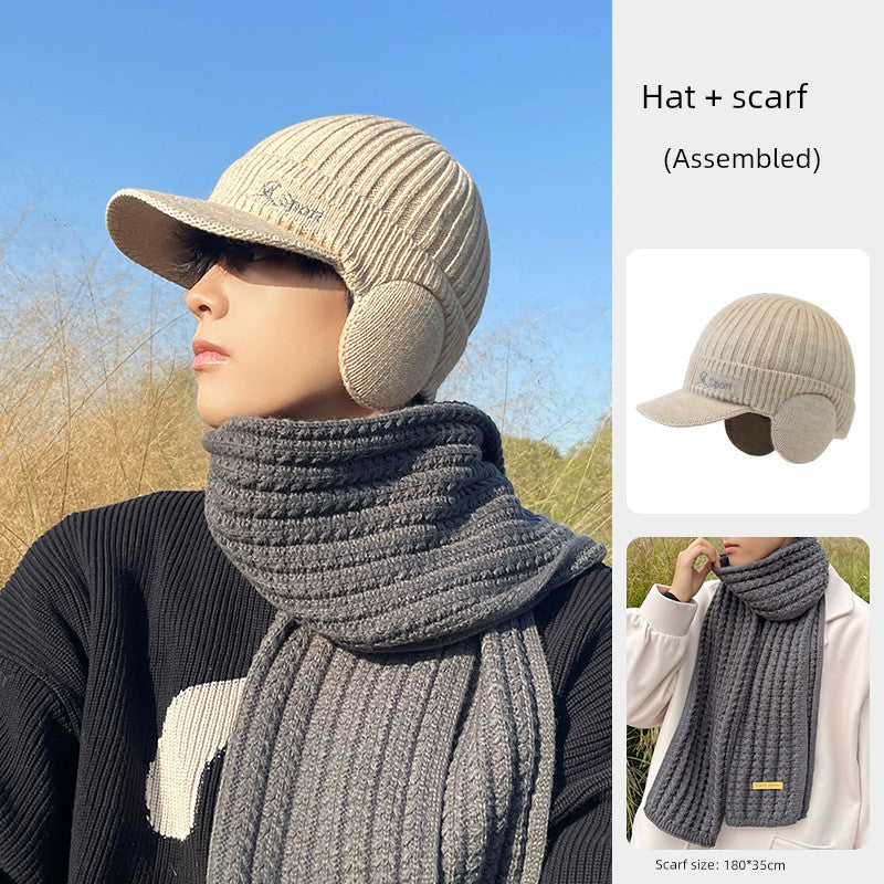 Winter Heattech Male Fleece-lined Thickened Cold Protection Cycling Hat