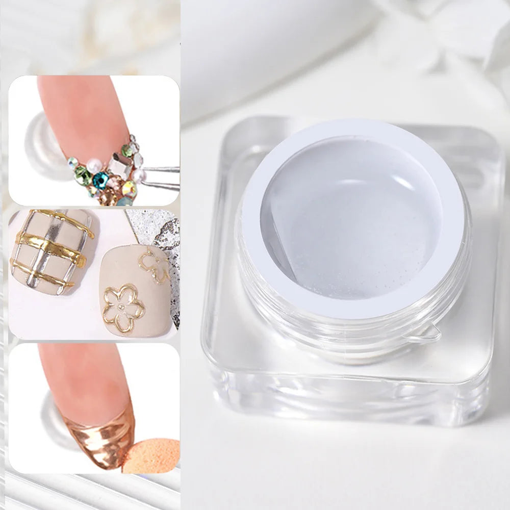 Strong Adhesive Nail Glue For Press On False Nail Tips Acrylic Fake Nails Long-lasting Transparent Nail Rhinestone Glue