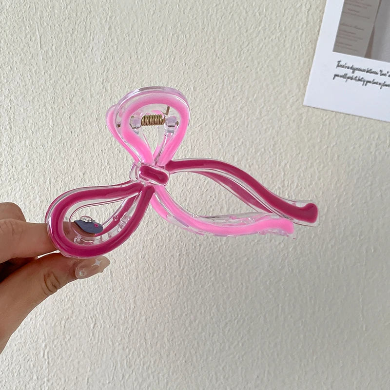 AISHG Crab Hair Clips Women Large Shark Jelly-colored Bow Claw Clips Scissors Shape Clamp Joker Hairpin Girls Hair Accessories Viralgem Store