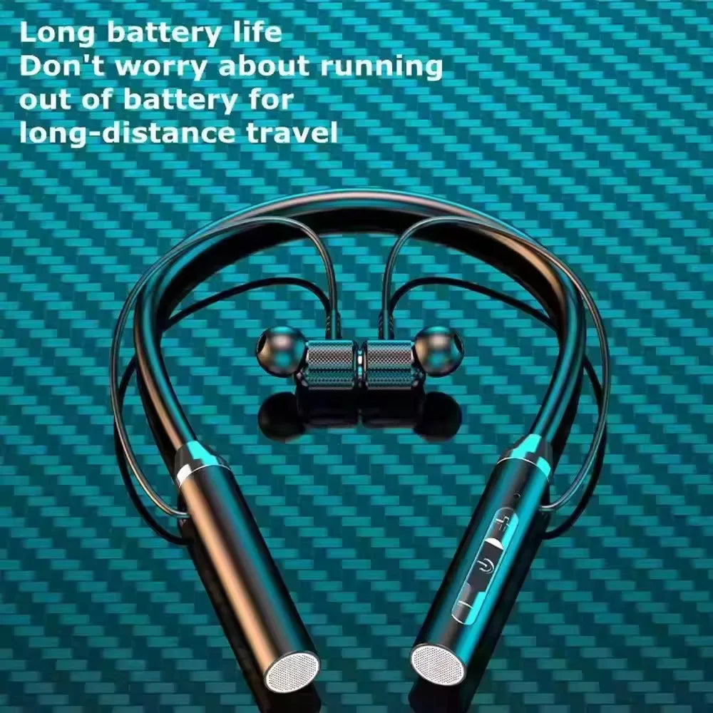 Wireless Bluetooth Earphones Neckband Headphones Gaming Stereo Sports Headset Halter Waterproof Magnetic Earbud with LED Display Viralgem Store