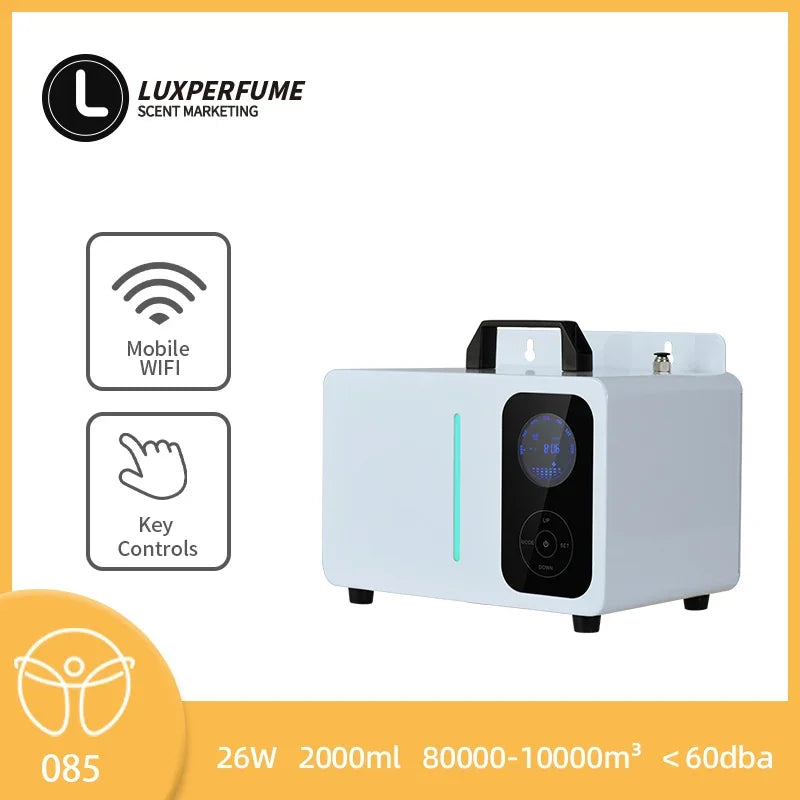 10000m³ Metal Aroma Diffuser 2000ML Perfume Flavoring Essential Oils Capacity Commercial Fragrance Electric Smell for Home WIFI Viralgem Store