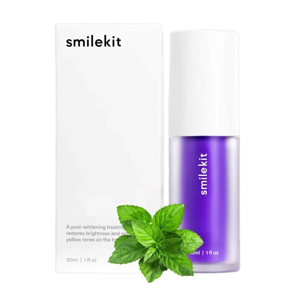 30ml V34 SmileKit Purple Toothpaste Whitening Removes Tartar Clean Oral Hygiene Fresh Breath Brightening Teeth Care Products