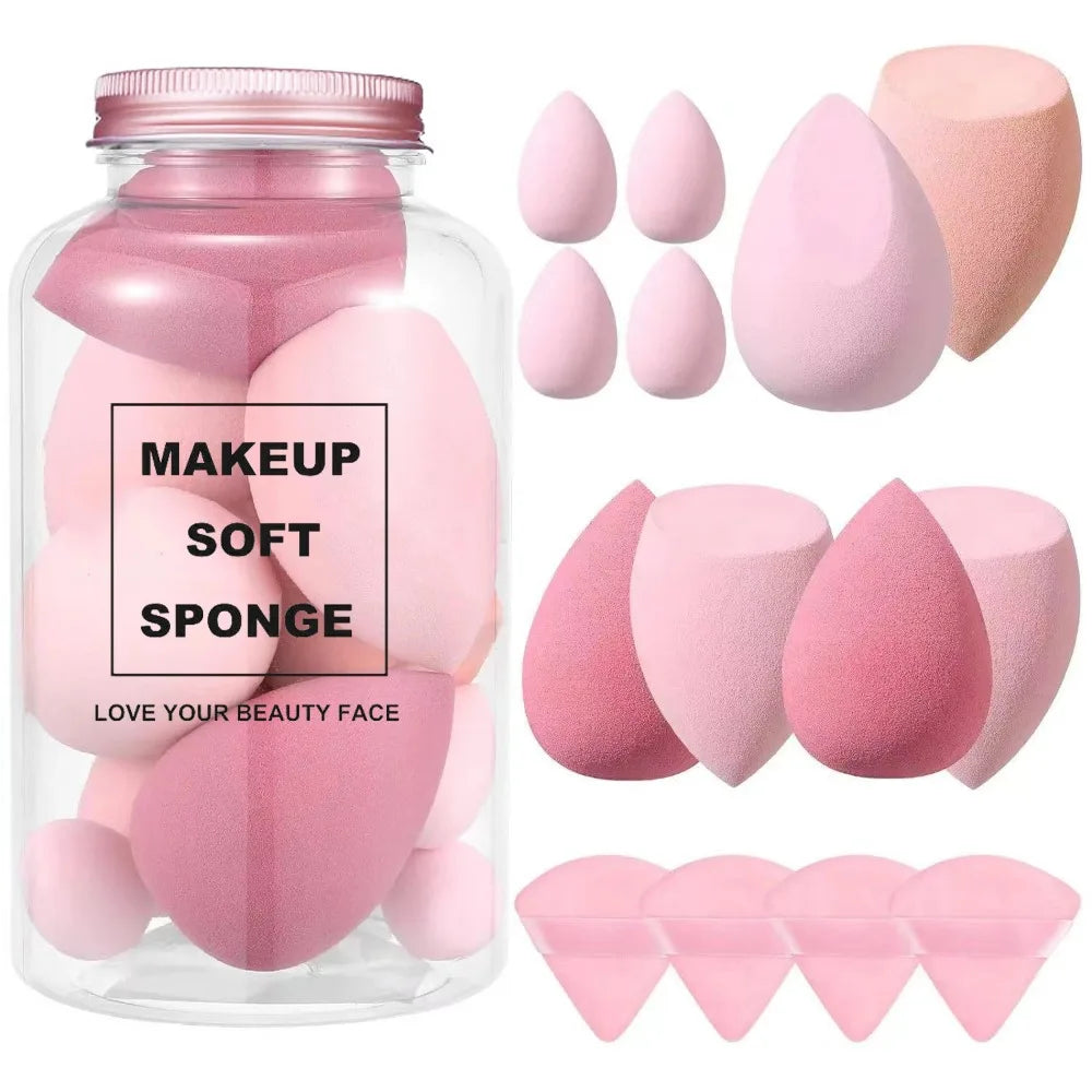 12/14Pcs Makeup Sponge Blender Beauty Egg with Storage Bottle Cosmetic Puff Foundation Sponges Powder Puffs Make Up Accessories Viralgem Store