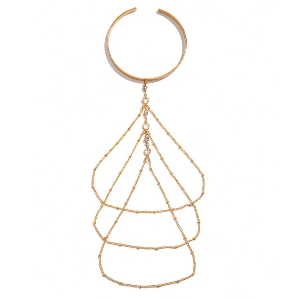 Trendy Arm Jewelry Fashion Sexy Multi-layered Rhinestone Chain Tassel Upper Arm Bracelet Armlet Armband Women Accessories Viralgem Store