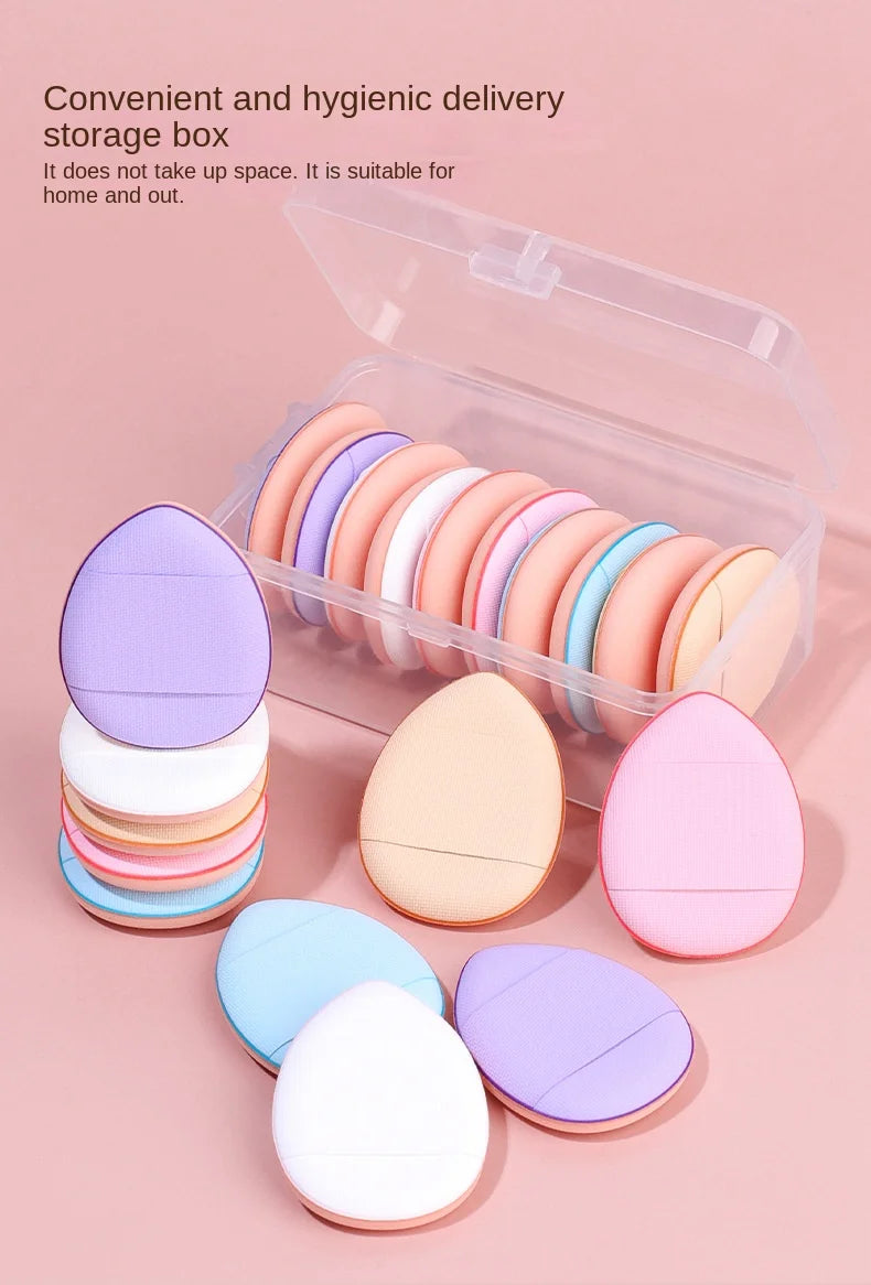 10Pcs Mini Finger Puff Foundation Small Air Cushion Powder Sponge Face Concealer BB Cream Cosmetic Applicator Makeup Tools Viralgem Store