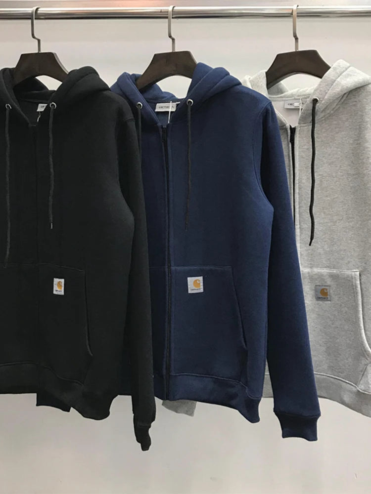 T cardigan zipper hooded sweatshirt loose casual sports men and women couple coat hoodie trendy