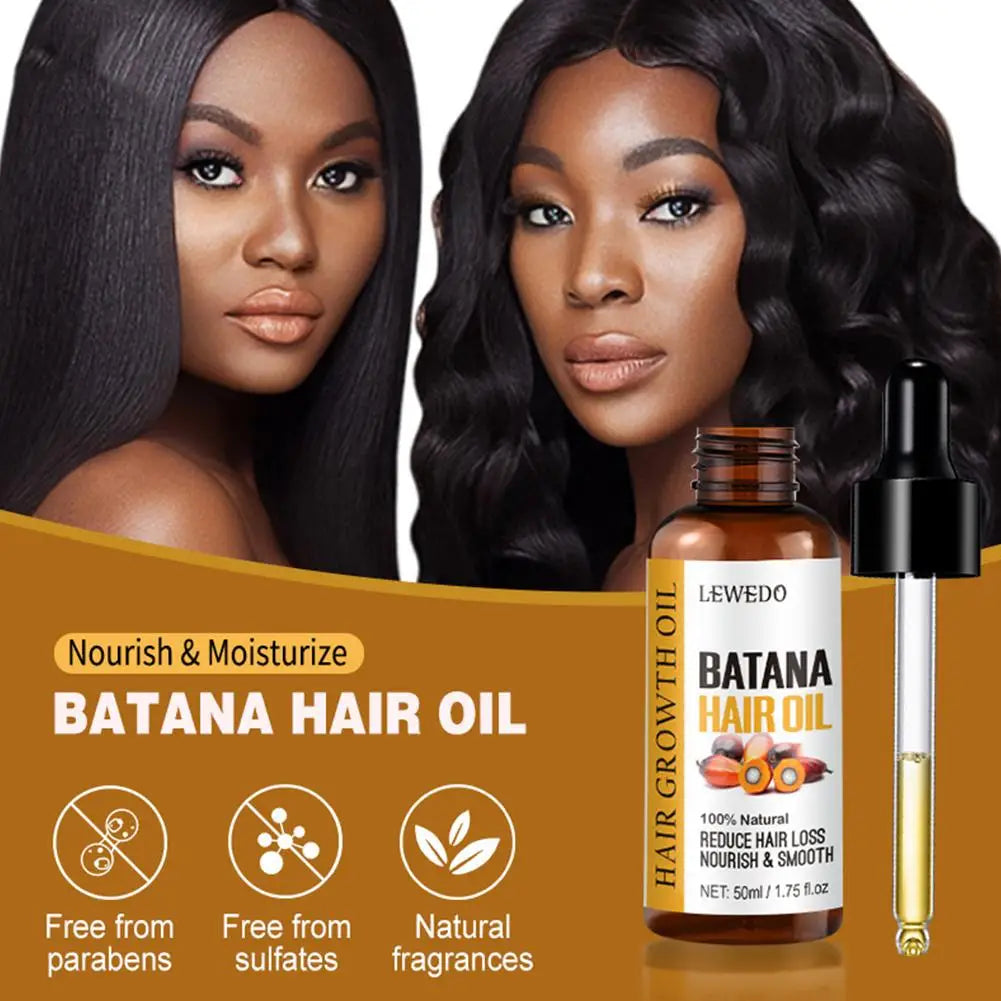 1/2PCs Natural Batana Oil For Hair Growth Pure Batana Oil Hair Shine Strengthen For Women Prevent Hair Loss Eliminate Split Ends
