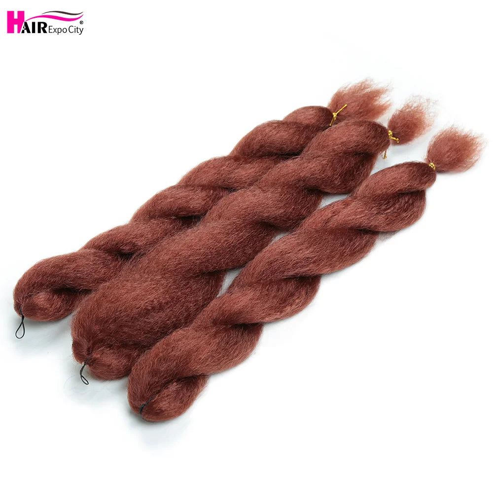 Vixen Crochet Bulk Hair 26 inch Jumbo Synthetic Braiding Hair Fluffy Kinky Straight Crochet Braids Extension Hair Expo City Viralgem Store