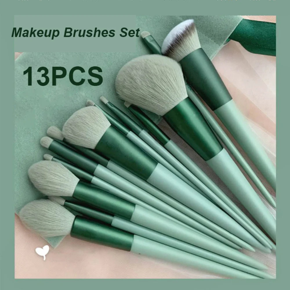 8-13Pcs Soft Makeup Brushes Set Eye Shadow Foundation Brush Women Cosmetic Brush Powder Blush Blending Brush Make Up Beauty Tool