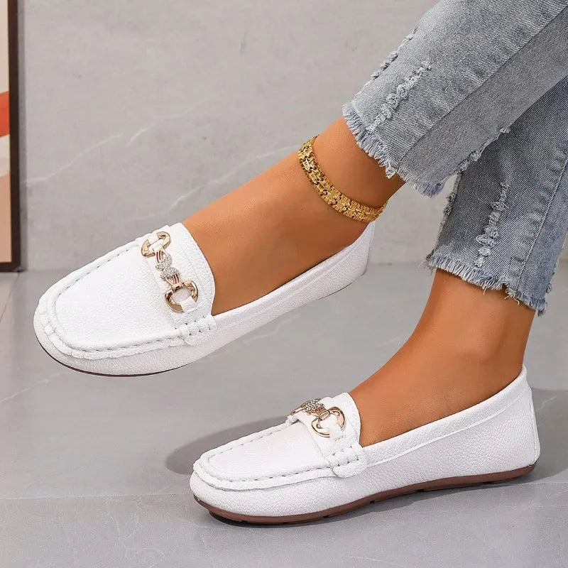 Women's Casual Slip on Mary Jane Shoes 2025 Spring Autumn New Fashion Round Toe Solid Soft Sole Flat Loafers Zapatos De Mujer Viralgem Store