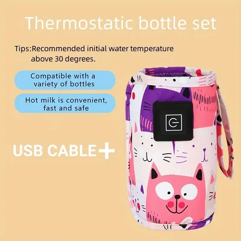 USB Milk Water Warmer, Travel Stroller Insulated Bag, Nursing Bottle Heater, Portable Bottle Feeding Warmer, Christmas, Hallowee Viralgem Store