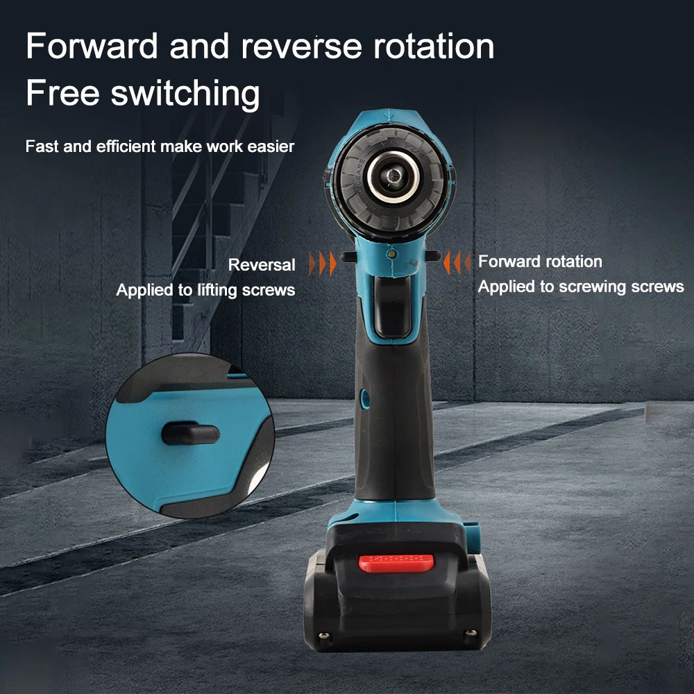 21V Cordless Drill Electric Screwdriver Mini Wireless Power Driver Lithium-Ion Battery Home DIY Cordless Drill Set