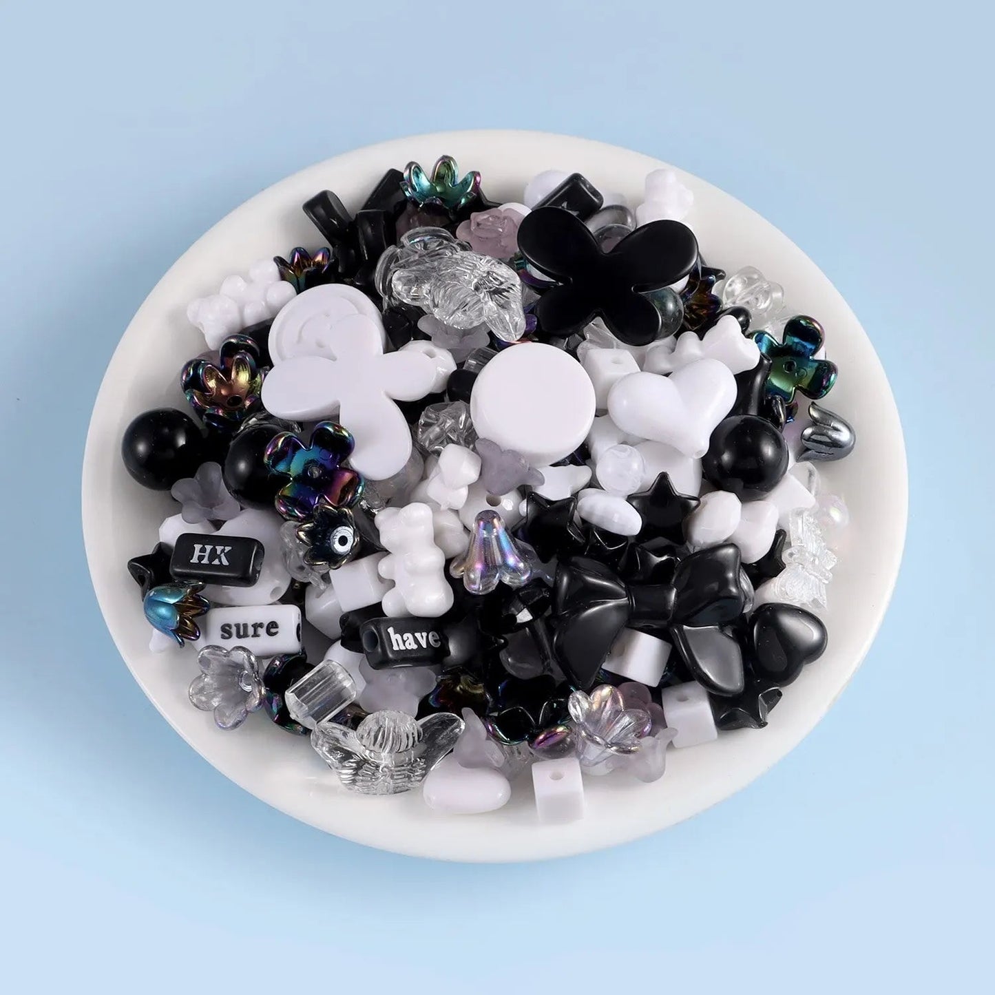 1bag Mixing Style Candy Color Acrylic Beads For DIY Handmade Bracelet Jewelry Making Phone Chain Accessories Viralgem Store