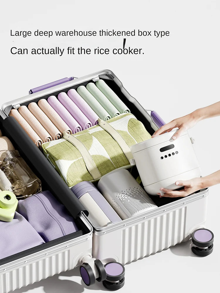 28/30/32 inch Travel Suitcases Large Capacity New Strong and Durable Thickened PC Aluminium Frame Trolley Suitcase 20'' Carrier Viralgem Store