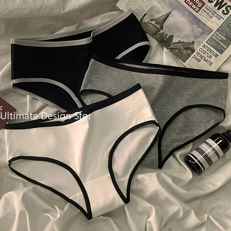 Women Panties Mid-Waist Cotton Solid Simple Sports Underwear Girls'S Briefs Comfortable Breathable Female's Lingerie Viralgem Store