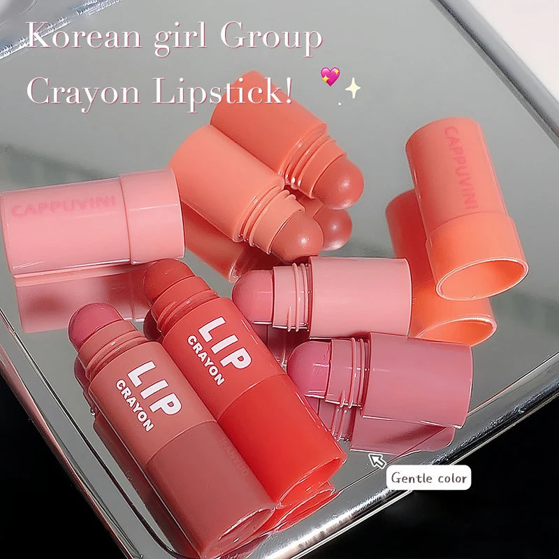 4pc/set Lipstick Mini Crayon Lip Gloss 24hours Long Lasting Matte Lip Makeup Tint Easy To Color Sexy Waterproof Beauty Cosmetics