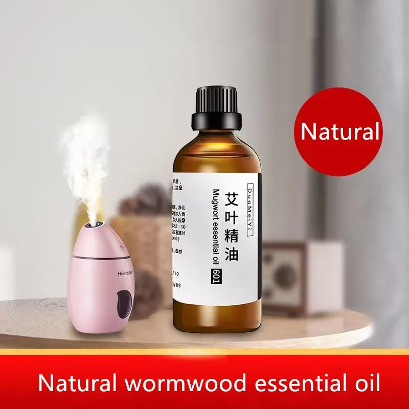100ml/bottle Top Wormwood Natural Mugwort Essential Oil For Beauty Material Meditation Dispel Insects Incense Homemade Perfume Viralgem Store