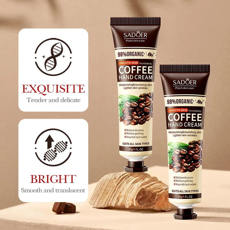 1/2/3/5pcs SADOER Coffee Hand Cream Sets Moisturizing Nourishing Whitening Hydrating Hands Skin Care Products Viralgem Store