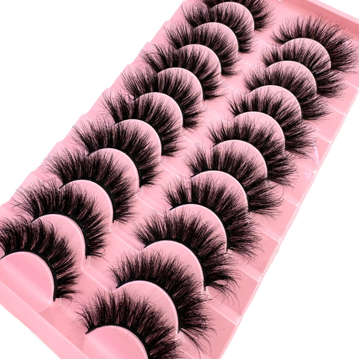 10 Pairs Faux Mink Eyelashes Handmade False Eyelashes Natural Nude Makeup Simulation Cross Messy Eye 3D Curly Eyelashes Freshlook Styles