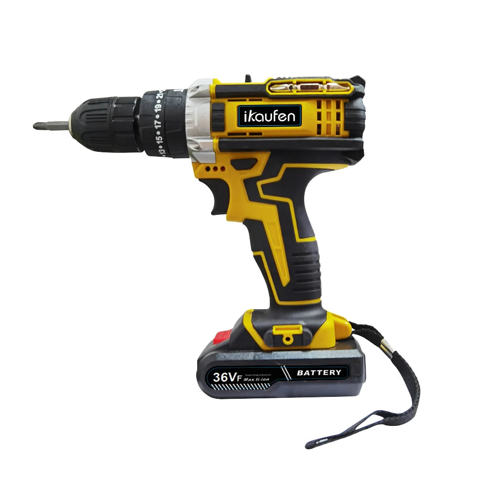 21V Cordless Drill Electric Screwdriver Mini Wireless Power Driver Lithium-Ion Battery Home DIY Cordless Drill Set