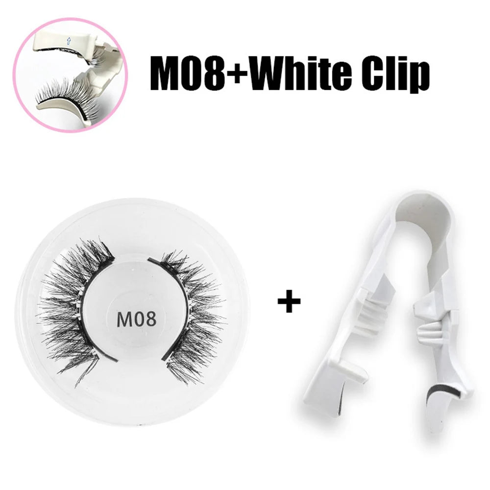 3D Lash Curler Magnetic False Eyelashes No-Glue Needed Eyelash Extension Clip On Tweezers Sexy, Light , Soft Mink Fake Lashes