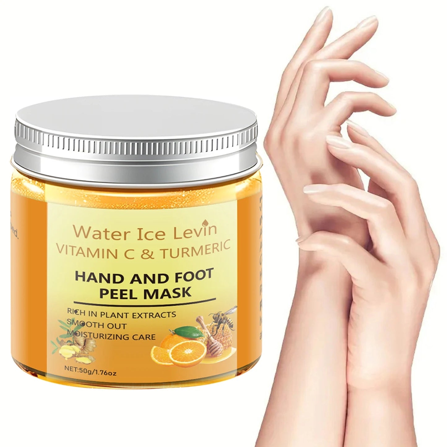 Vitamin C Turmeric Hand Foot Peel Mask - Exfoliating Treatment, Plant Extracts, Moisturizing Care, Winter Renewal Viralgem Store