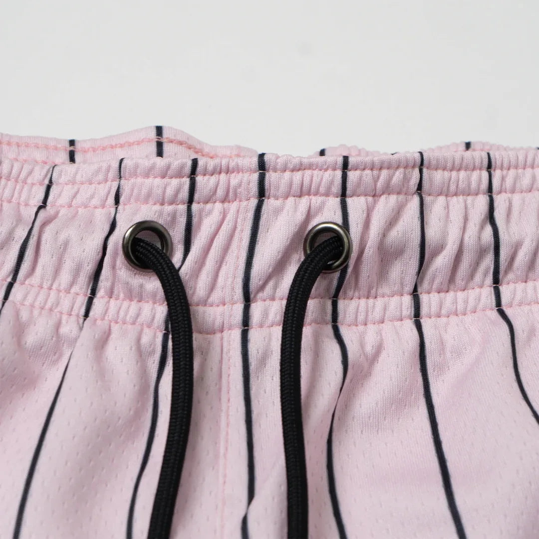 Striped pattern casual shorts 2024 summer new American Basketball running quarterpants men's fitness shorts