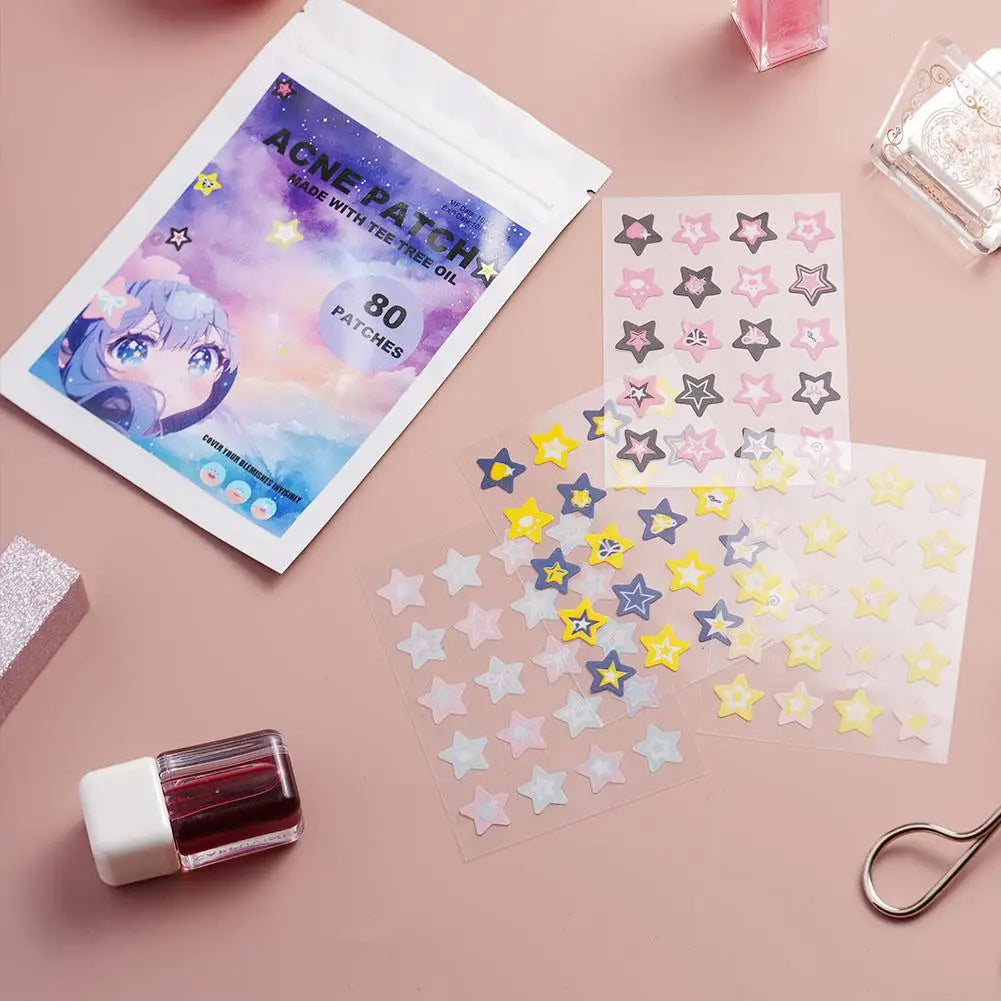 1PC Colorful Star Shaped PE Pimple Patches Acne Invisible Removal Skin Care Stickers Concealer Face Spot Beauty Makeup Tools