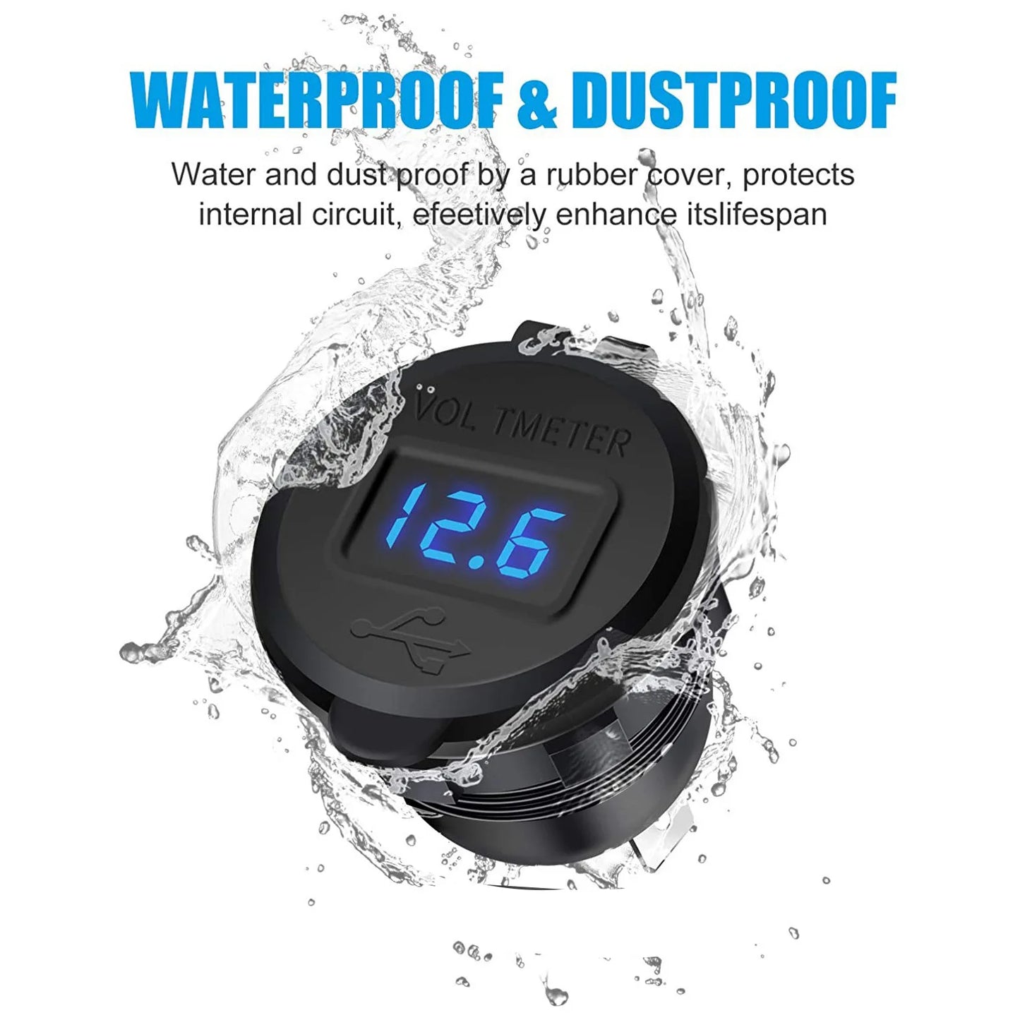 12V/24V USB Car Charger Power Socket with Switch PD and QC3.0 Fast Charging Charger for Car RV Boats Motorcycle