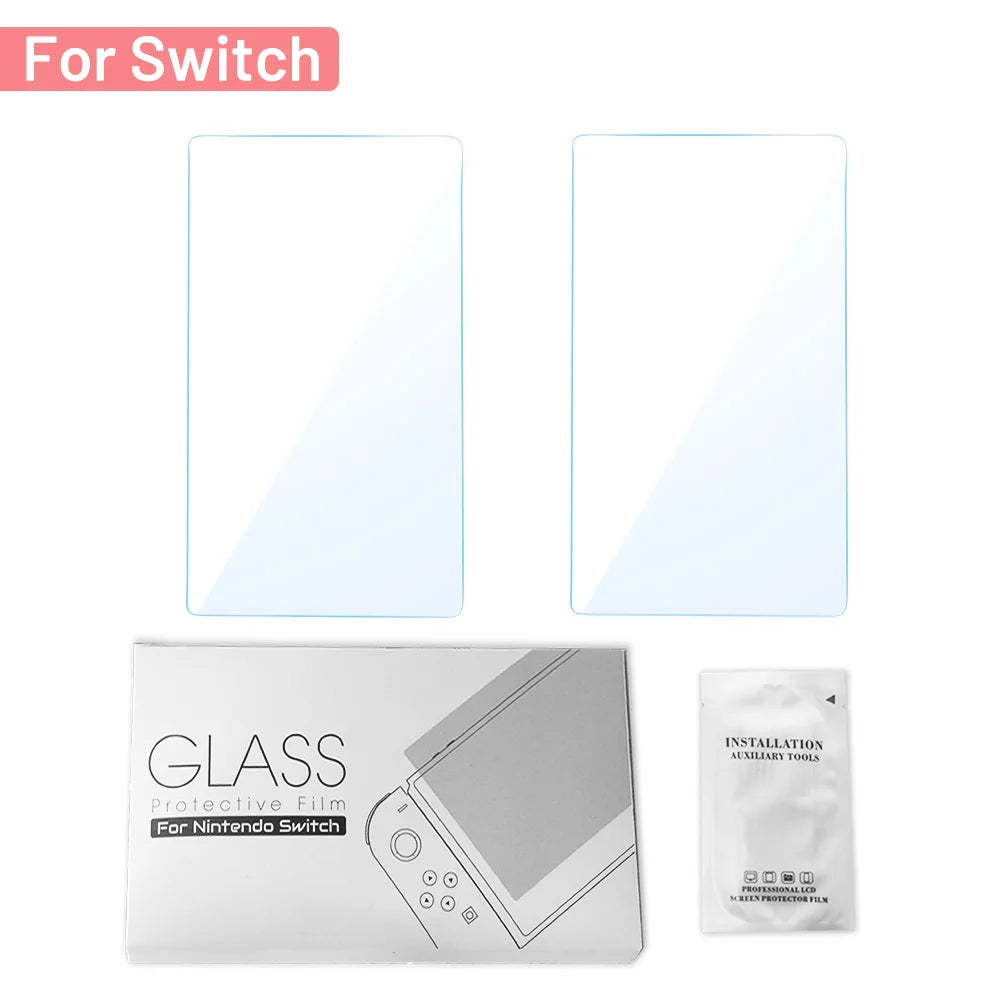 2 Pcs Tempered Glass Switch Screen Protector Premium HD Clear Anti-Scratch Screen Protector for NS Switch/lite/OLED