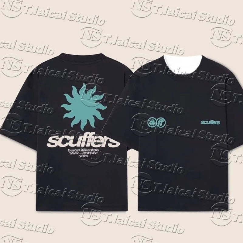 SUMMER European Trendy New Listint Women's T-shirt Scuffers Men Tshirt Surf Vacation Luxury Tee Oversized Women's Clothing MOTO Viralgem Store