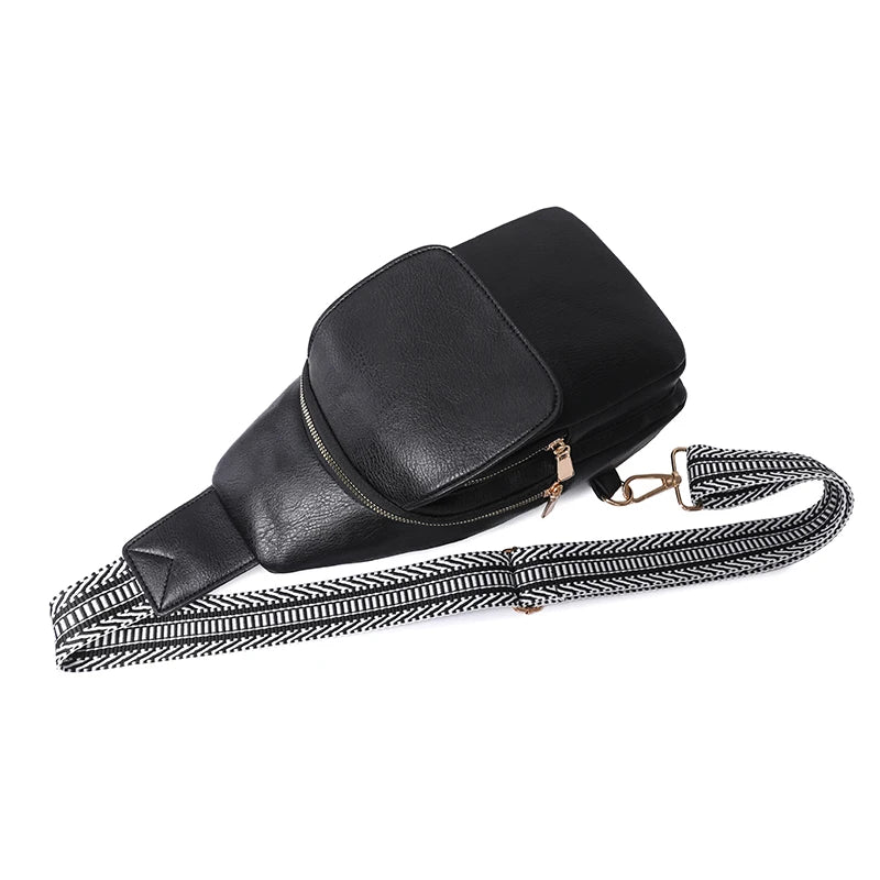 Women Bag Soft PU Leather Shoulder Purse Vintage Fashion Female Chest Bag Designer Multifunctional Shoulder Messenger Crossbody Viralgem Store