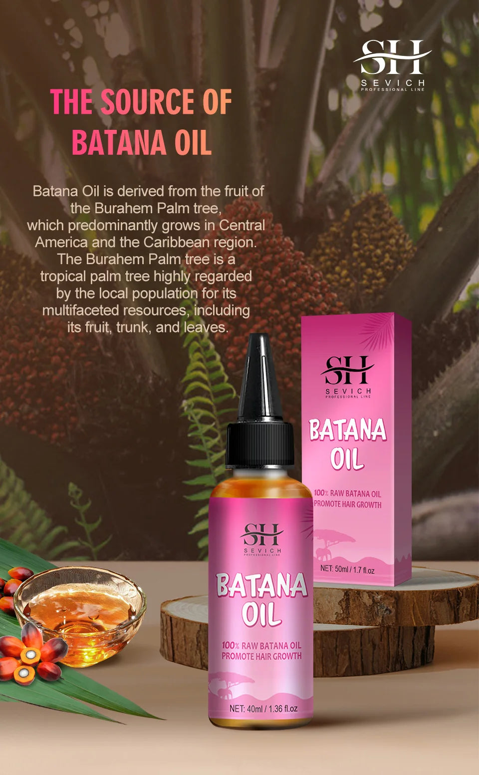 2023 Batana Hair Growth Oil For Black Women 100% Natural Batana Butter For Hair Loss Treatment For Black Men & Women Hair Care
