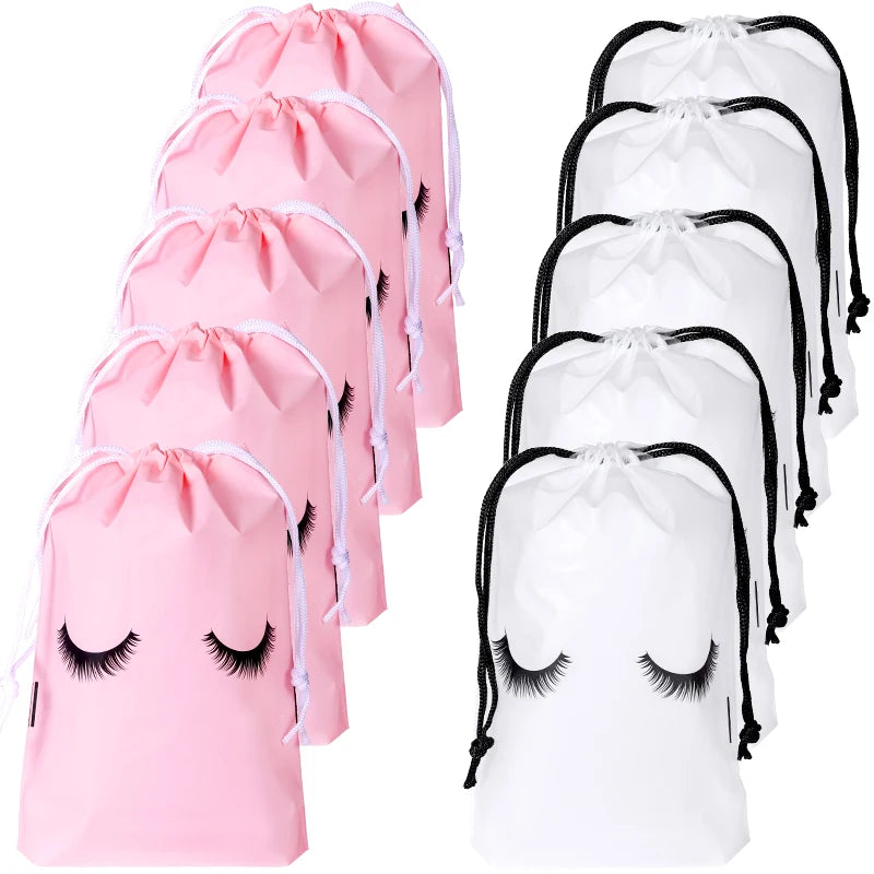 20Pcs Eyelashes Make Up Bag Reusable Aftercare Bags Toiletry Lipstick Travel Pouch Lash Extension Supplies Cosmetic Makeup Tools