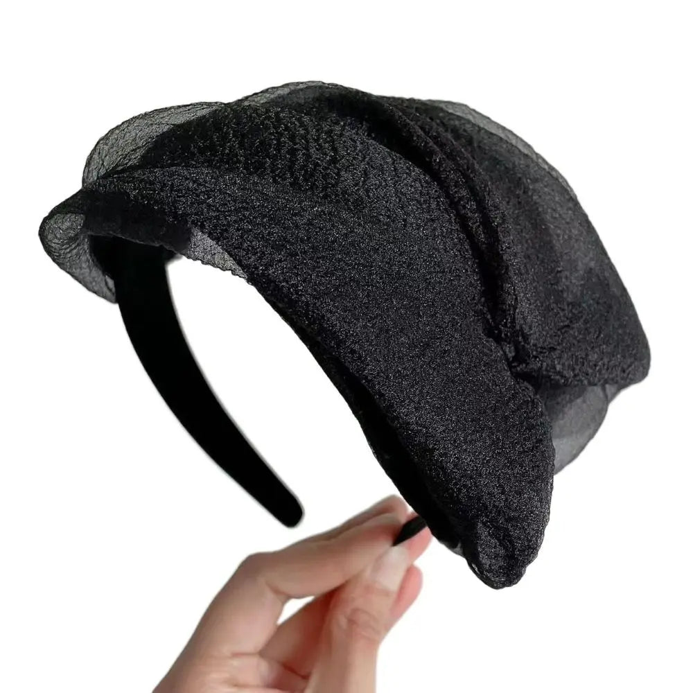 Spring Summer Fashion Women's Half Hat Breathable Cover Black White Hair Half Hat Hoop Headband French Fashion Versatile Hairpin Viralgem Store
