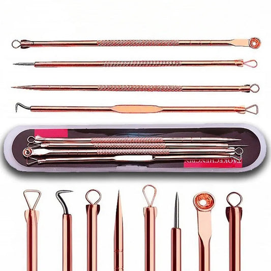 4Pcs Blackhead Black Spot Acne Comedone Pimple Blemish Remover Skin Care Women Beauty Acne Treatment Pore Cleanser Needle Hook Viralgem Store