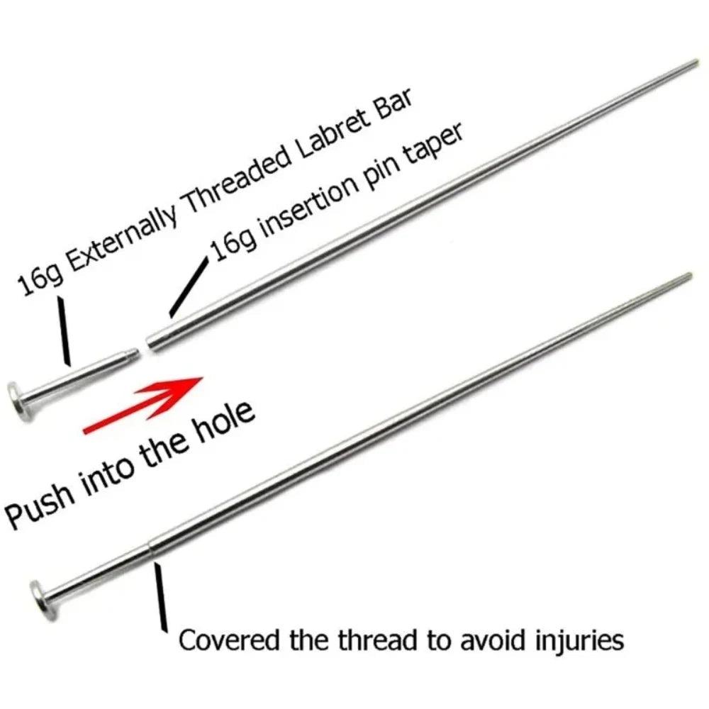 Surgical Steel 14/16/18G Insertion Taper Easy For Thread Threadless Piercing Earrings Jewelry Wear Easy Tool Viralgem Store