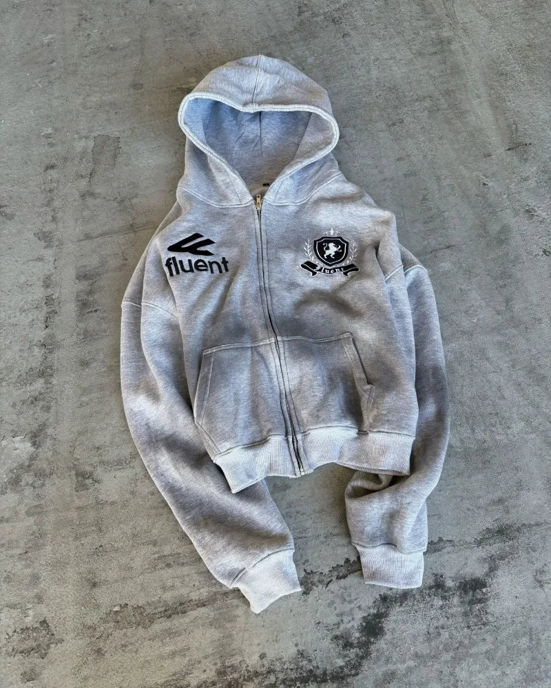 Winter Street vintage alphabet Embroidery hoodie for men y2k Goth Harajuku fashion suit for men couple casual loose tracksuit Viralgem Store