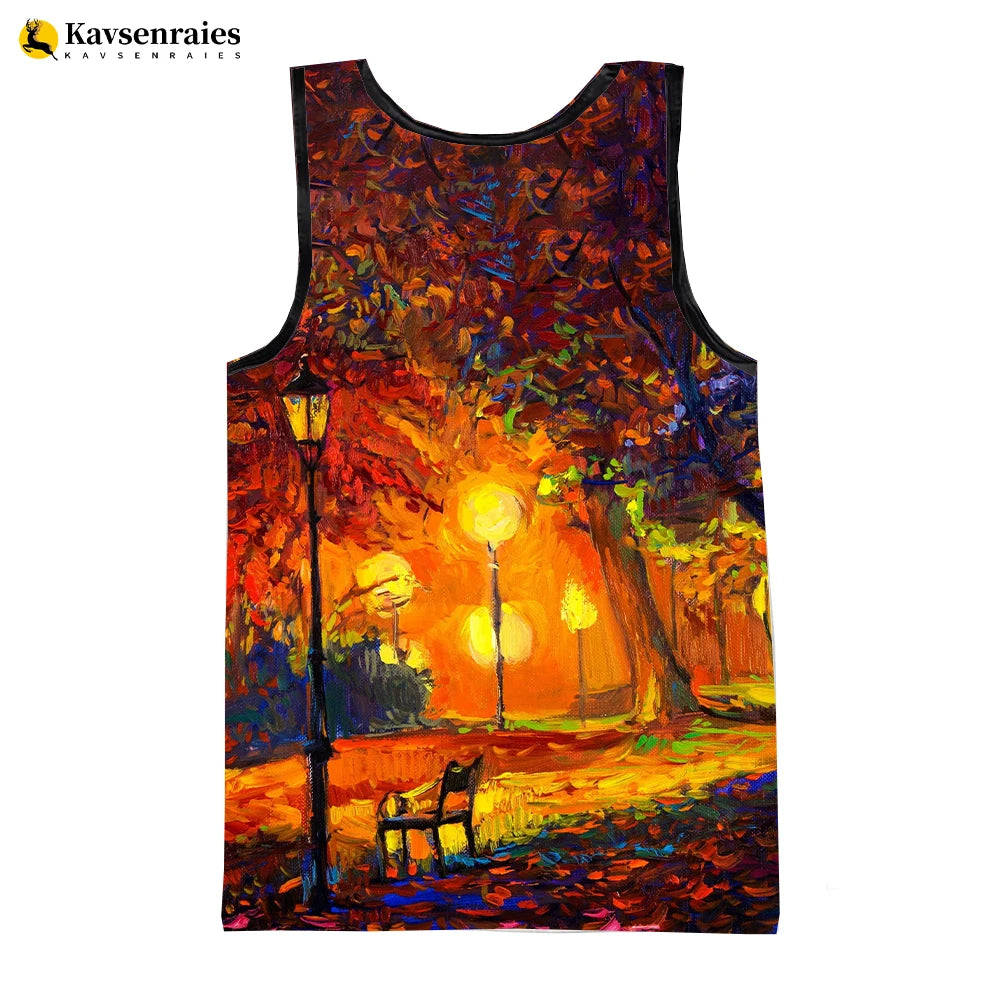 Van Gogh Oil Painting 3D Printed Tank Tops Men Summer Vest Women Casual Sleeveless Shirts Hip Hop Streetwear Oversized Tops