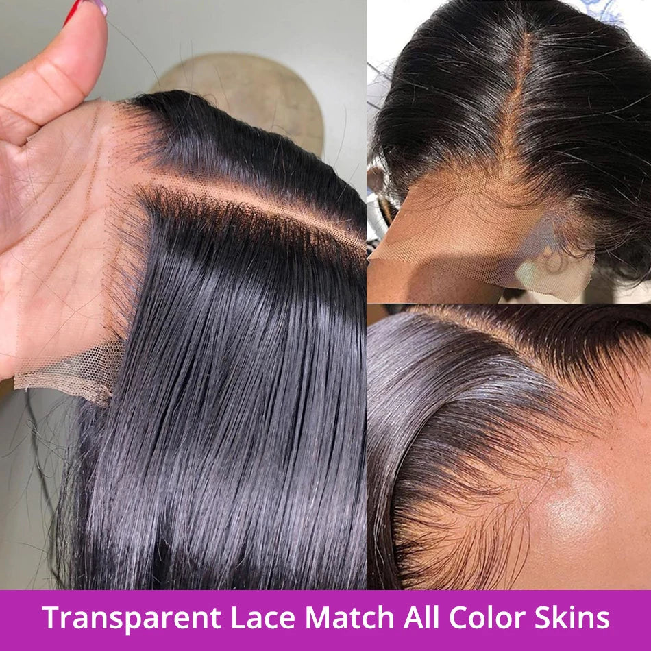 Straight bob Wig 100% Human Hair Wigs 8inch Glueless Transparent Lace Frontal Wig 13x4 Lace Frontal Short Bob Wig of Wowen Viralgem Store