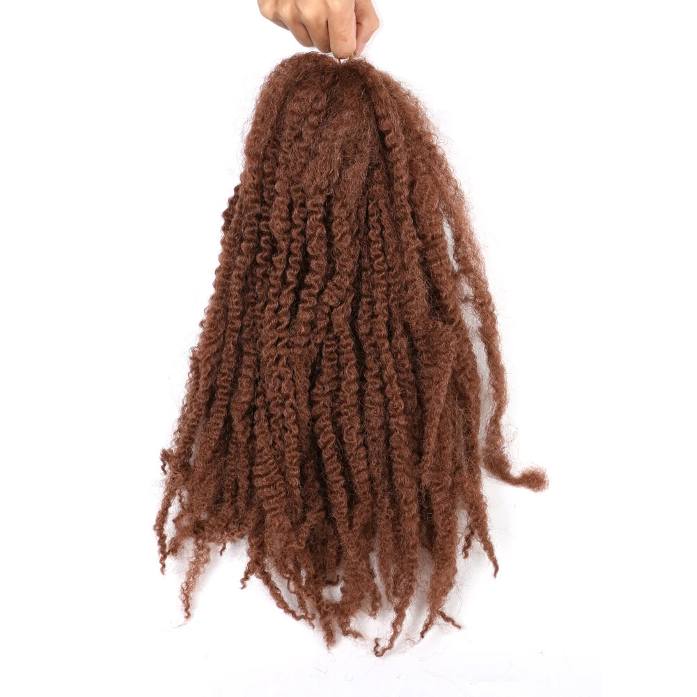 18 Inch Synthetic Marley  Twist Braiding Hair Afro Kinky Curly Crochet Hair for Faux Locs Long Springy Twist Hair Extensions